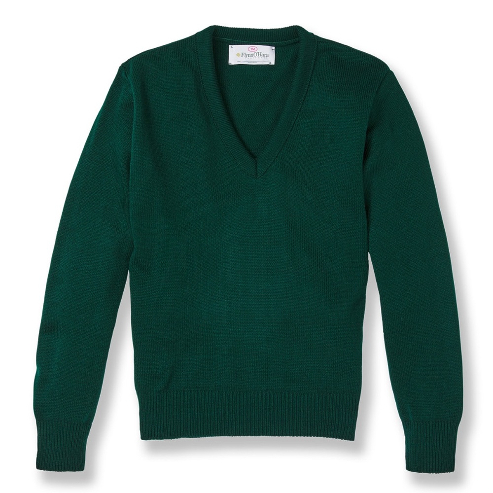FLYNN OHARA GREEN & YELLOW NOTRE DAME EMBROIDERED CARDIGAN SWEATER & GREEN VEST